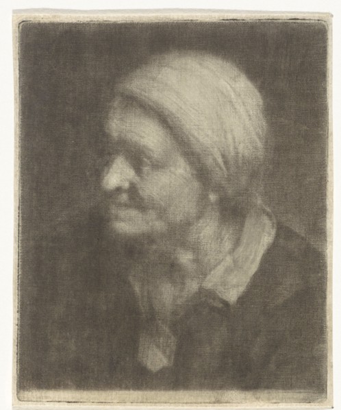 Bust Portrait of an old woman, Carel de Moor (II), 1666 - 1738