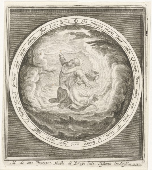 First day of creation: God creates heaven and earth, Nicolaes de Bruyn, Assuerus van Londerseel,