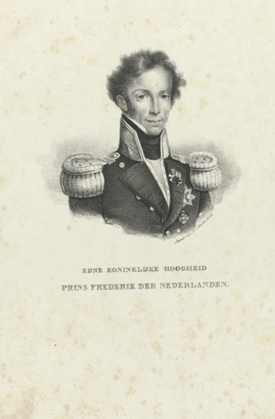 Portrait of Frederick, Prince of the Netherlands, Anonymous, Hilmar Johannes Backer, 1819 - 1845