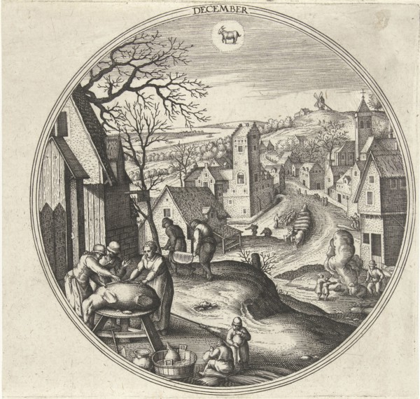 December, Adriaen Collaert, Hans Bol, Hans van Luyck, 1578-1582