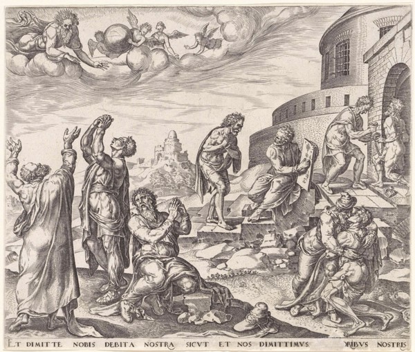 Forgive us our debts, as we also have forgiven our debtors, Johannes Wierix, Maarten van
