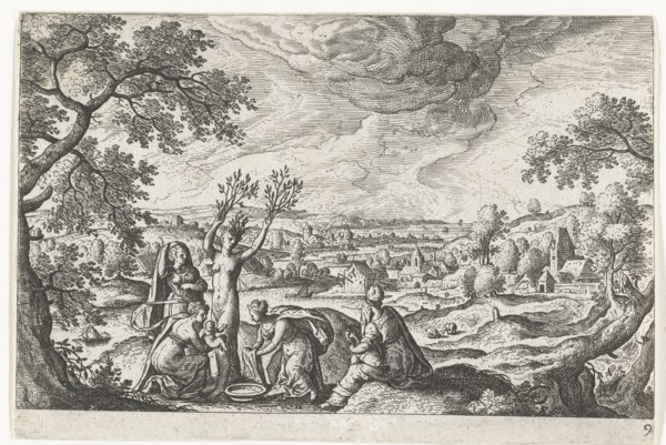 Birth of Adonis, Hans Bol, Anonymous, c. 1550 - c. 1650