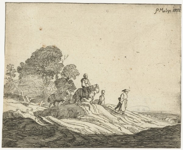 Landscape with horses, mentioned on object Pieter de Molijn, 1623 - 1652