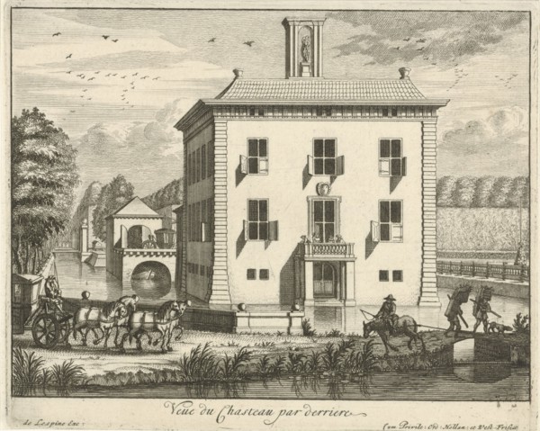 Back of castle Gunterstein, Breukelen, Joseph Mulder, Willem Swidde, Jaques Le Moine de lâ€ôEspine,