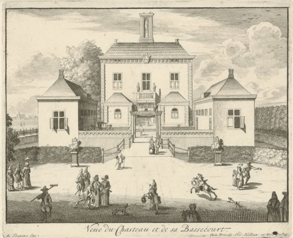 Front view of castle Gunterstein, Breukelen, The Netherlands
