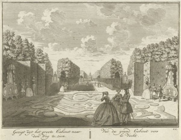 View from the cabinet in the garden of House ter Meer in Maarssen, The Netherlands, Hendrik de