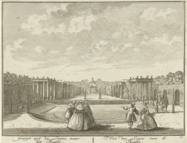 Open-air theater in the garden of House ter Meer in Maarssen, The Netherlands, Hendrik de Leth, c.