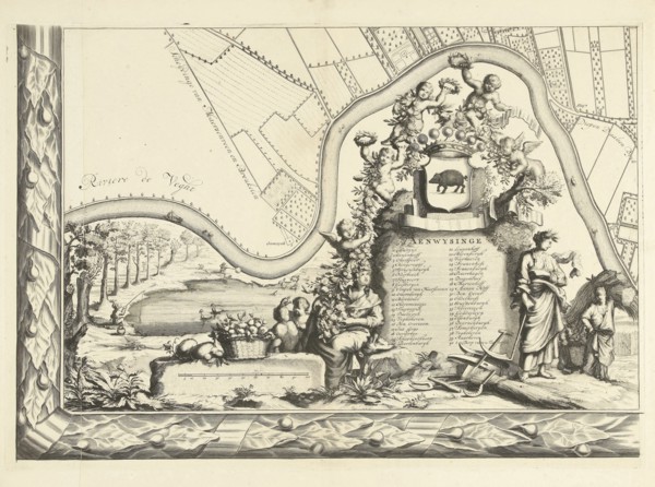 Map of the heerlijkheid Maarsseveen, The Netherlands, Philibert Bouttats, 1665 - 1731