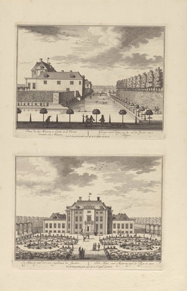 Side of Zeist Castle and surrounding pond, Rear of Slot Zeist, DaniÃ«l Stopendaal, Nicolaes