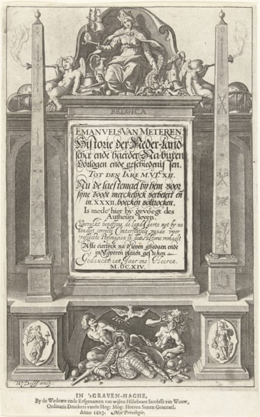Allegory of the history of the Netherlands, Willem Jacobsz. Delff, widow and heirs Hillebrant