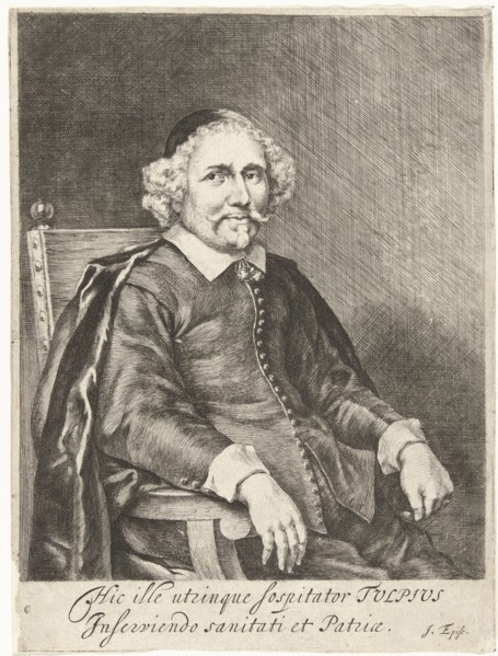 Portrait of Nicholas Tulp, Jan de Bisschop, 1638 - 1671