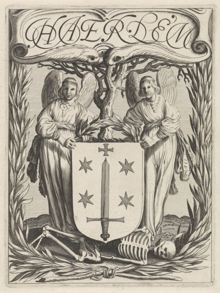Weapon of Haarlem with two angels, The Netherlands, Jan van de Velde (II), 1628