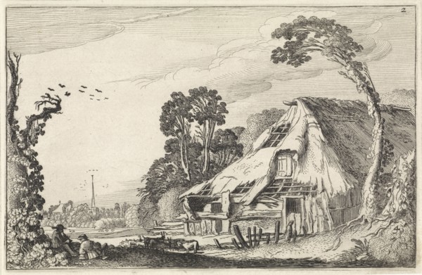 Figures in a dilapidated barn, Jan van de Velde (II), 1616