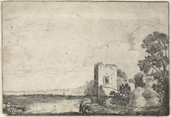 Tower in a landscape, Jan van de Velde (II), 1616