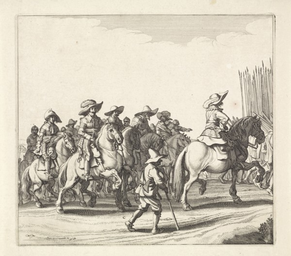 Exodus from the Spanish army from Maastricht, 1632 (plate 5), Jan van de Velde (II), Jan Martszen
