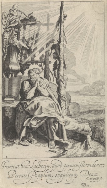 Jonas under the miracle plant, Jan van de Velde (II), 1603 - 1641