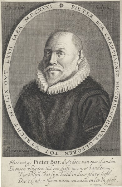 Portrait of Pieter Christiansz. Bor, Jan van de Velde II, Samuel Ampzing, 1631