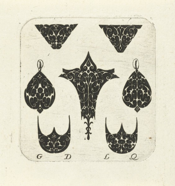 Ring Ornament between six ornaments, Guillaume de la Quewellerie, 1611