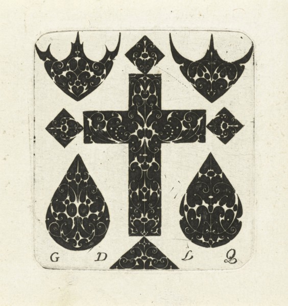 Cross between eight ornaments, Guillaume de la Quewellerie, 1611