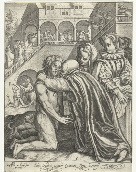 Homecoming of the Prodigal Son, Nicolaes de Bruyn, 1581 - 1656