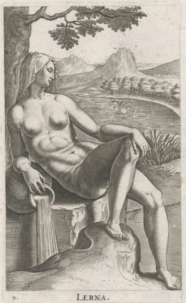 Water Nymph Lerna, Philips Galle, 1587