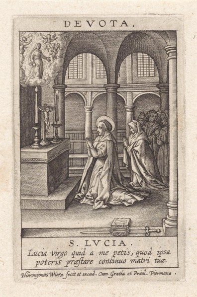 Virtue of devotees, Hieronymus Wierix, 1563 - before 1619