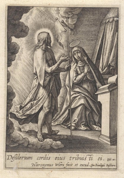Christ appears to Mary, Hieronymus Wierix, 1563 - before 1619