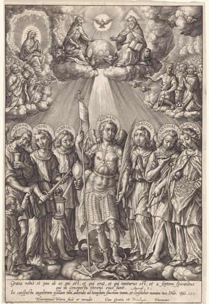 Seven Archangels, Hieronymus Wierix, 1563 - before 1619