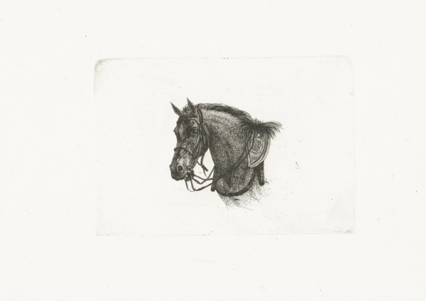 Horse Head in slightly bent position to the left, Joannes Bemme, Dirk Langendijk, c. 1800 - in or