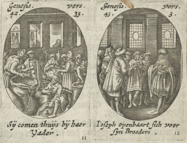 Joseph's brothers discover bags of money, Joseph makes himself known to his brothers, Hans Janssen,