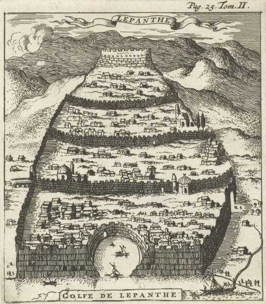 View of Lepanto, Jan Luyken, Hendrick and Dirk Boom, 1679