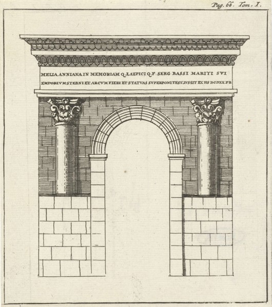 Roman gate at Zara, Jan Luyken, Hendrick and Dirk Boom, 1679