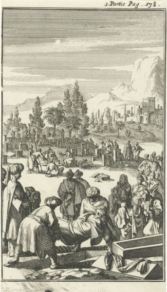 Turkish funeral, Jan Luyken, Charles Angot, 1689