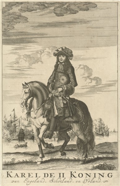 Equestrian Portrait of Charles II, King of England, Jan Luyken, Anonymous, Jan Claesz ten Hoorn,