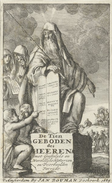 Moses with the Tablets of Law, Jan Luyken, Jan Bouman, 1685