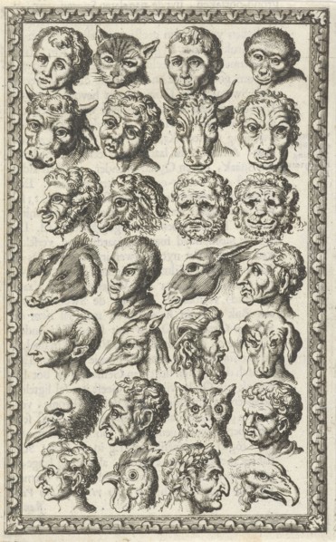 28 cups of humans and animals, Jan Luyken, Willem Goeree, 1682