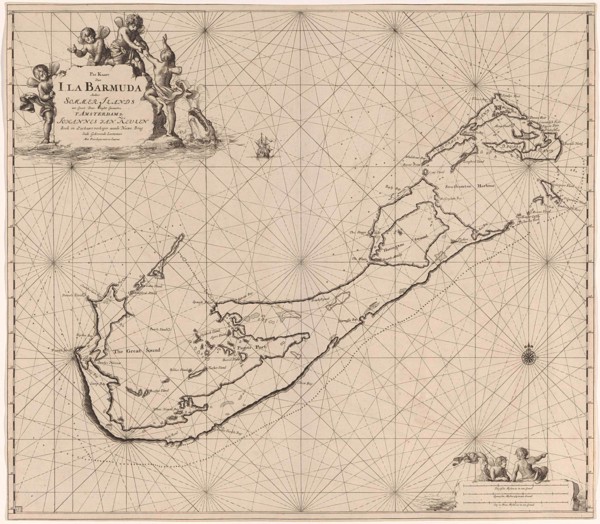 Sea chart of Bermuda, Jan Luyken, Claes Jansz Voogt, Johannes van Keulen (I), 1684 - 1799