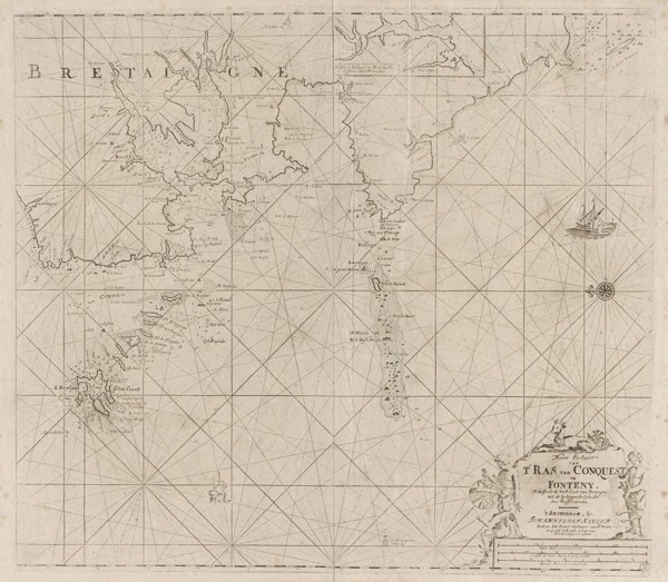 Map of the west coast of Brittany, Anonymous, Claes Jansz Voogt, Johannes van Keulen (I), 1681 -