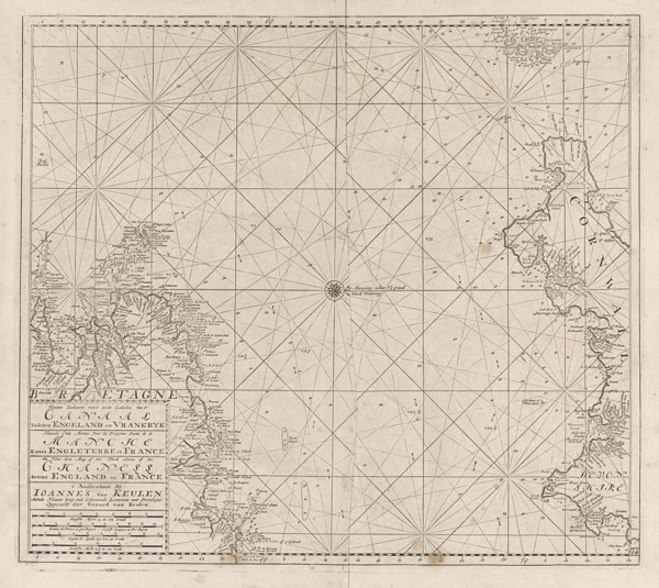 Sea chart of the Channel between England and France, Part 3, Anonymous, Johannes van Keulen (I),