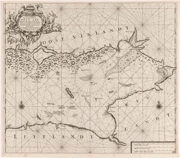 Map of the eastern part of the Gulf of Finland, Johannes van Keulen (I), unknown, 1681 - 1799