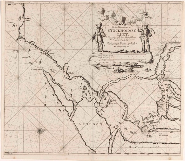 Map of the waters around Stockholm, Jan Luyken, Johannes van Keulen (I), unknown, 1681 - 1799