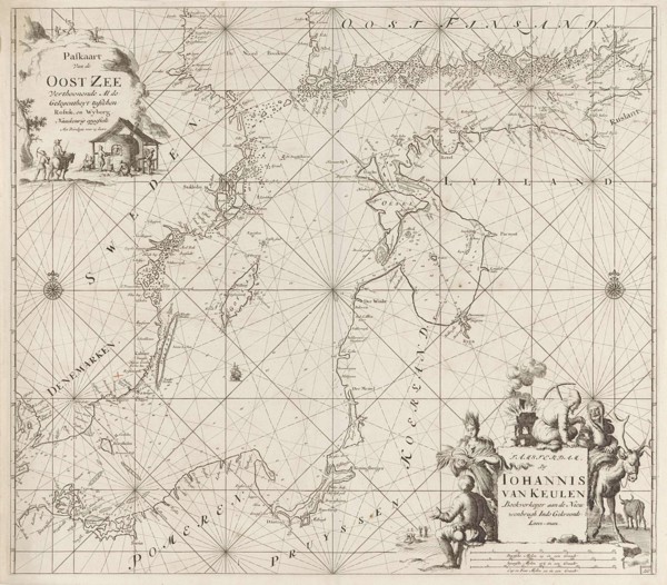 Sea chart of the Baltic Sea from Rostock to Vyborg, Jan Luyken, Johannes van Keulen (I), unknown,