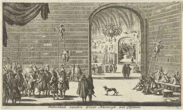 Library and curiosities of the Grand Duke of Tuscany, Jan Luyken, 1689