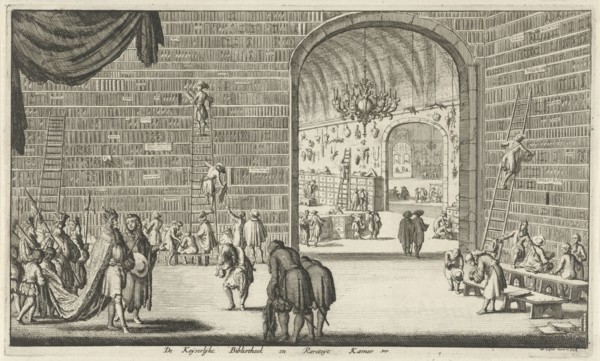 Imperial library and curiosities, print maker: Jan Luyken, Jan Claesz ten Hoorn, 1682