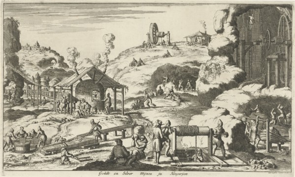 Gold and silver mines in Hungary, Jan Luyken, 1682