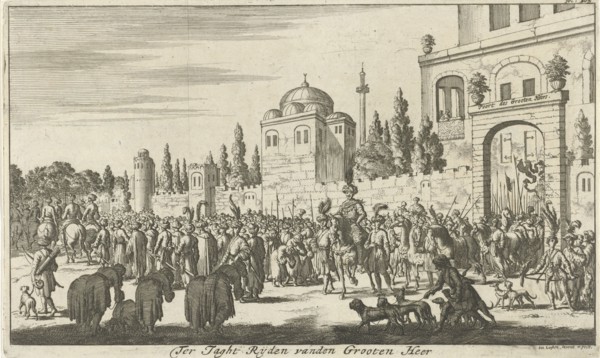 Procession of the sultan to Larisa, Jan Luyken, 1689