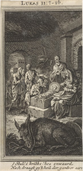 Adoration of the Shepherds, Jan Luyken, Anonymous, 1712
