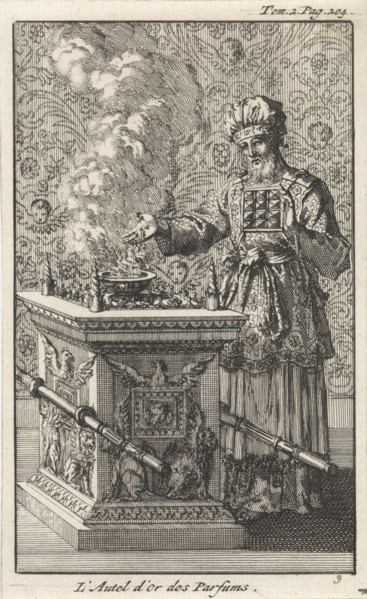 golden altar of incense in Jewish worship, Jan Luyken, Pieter Mortier, 1705