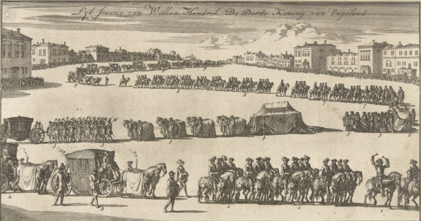 Burial of William III, 1702, Jan Luyken, 1702 - 1703