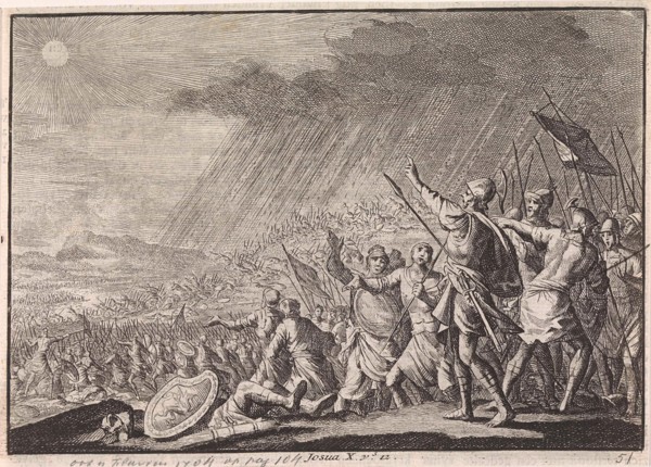Battle of Gibeon, Jan Luyken, Pieter Mortier, 1703 - 1762